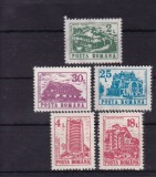 ROMANIA 1991 LP 1262 HOTELURI SI CABANE II FARA FILIGRAN SERIE MNH, Nestampilat