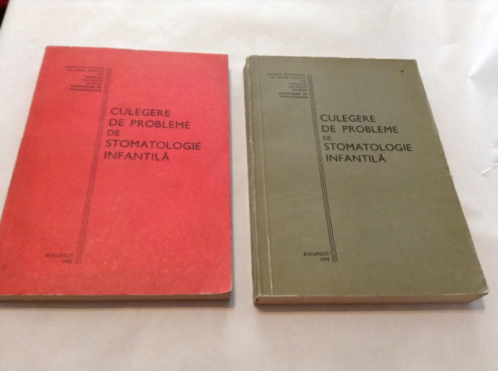 CULEGERE DE PROBLEME DE STOMATOLOGIE INFANTILA,2 VOL,RF12/3