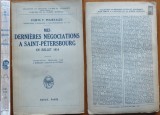 Pourtales , Negocierile recente de la Sankt Petersburg din 1914 , Payot , 1929