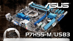 Placi de baza skt. 1156 ASUS P7H55-M/USB3, 4xDDR3, tablita+garantie+factura! foto