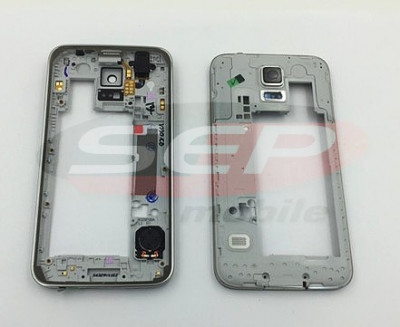Carcasa mijloc Samsung Galaxy S5 G900 GRI original completa cu piese pe ea foto