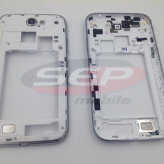 Carcasa mijloc Samsung Galaxy Note II N7100 WHITE originala