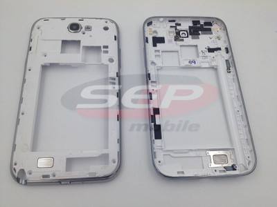 Carcasa mijloc Samsung Galaxy Note II N7100 WHITE originala foto