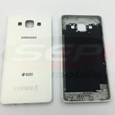 Carcasa mijloc + Capac baterie Samsung Galaxy A5 / A500F WHITE originala