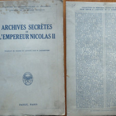 Lazarevici , Arhivele secrete ale Imparatului Nicolai II al Rusiei , Payot ,1928