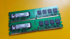 Kit 2GB DDR2 Desktop,1GBx2,Brand Kingston,800Mhz,PC2-6400,CL5 foto