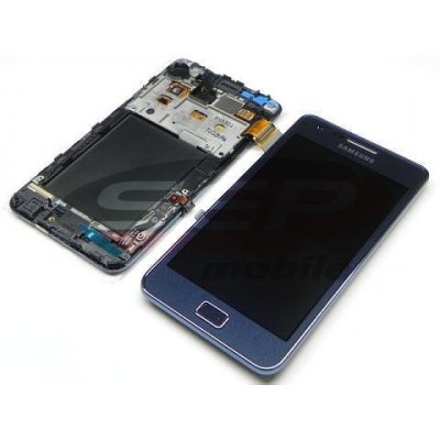 LCD+Touchscreen cu Rama Samsung Galaxy S II Plus I9105 BLUE original foto