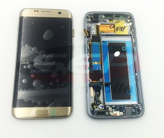 LCD+Touchscreen Samsung Galaxy S7 edge / SM-G935 GOLD original foto