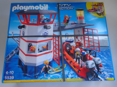 Lego Playmobil 5539 Statia de Salvamari cu Far Luminos si Barca Motor electric foto