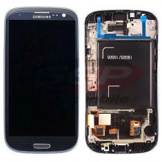 LCD+Touchscreen cu Rama Samsung Galaxy S3 Neo 9308I BLUE original foto