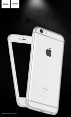Husa SLIM HOCO Light iPHONE 6,textura mata, gel TPU, culoare: ALB transparent foto