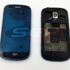 Carcasa mijloc completa Samsung Galaxy S III mini i8190 BLUE original