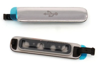 Buton USB cover Samsung Galaxy S5 / G900 Silver original foto