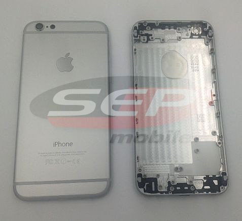Capac baterie + mijloc + suport sim iPhone 6 WHITE original