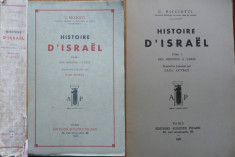 G. Ricciotti , Istoria Israelului , Paris , 1939 , vol. 1 , 2 kilograme foto