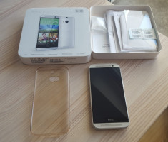 Telefon mobil HTC One M8, 16 GB, 4G, Silver + Folie sticla + Husa, Garantie 1 an foto
