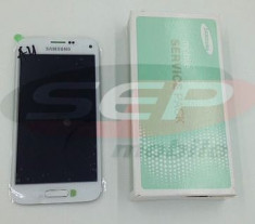 LCD+Touchscreen Samsung Galaxy S5 mini / G800F / S5 mini Duos WHITE original foto