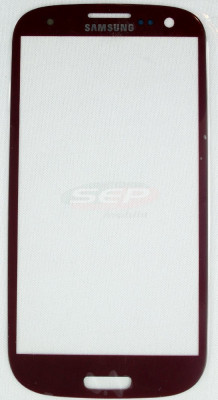 Geam Samsung Galaxy S III i9300 RED + adeziv special original foto