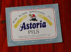 Eticheta de bere / Bere Astoria - perioada anilor 90 ! foto