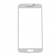 Geam Samsung Galaxy S5 / G900F /S5 Neo WHITE + adeziv special original