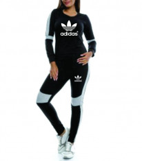 Trening dama ADIDAS negru cu gri modele NOI 2016 compleu ADIDAS alb foto