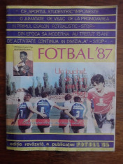 Revista Fotbal 1987 SPORTUL STUDENTESC / R7P5 foto