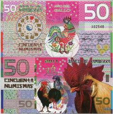 REGATUL KAMBERRA- 50 NUMISMAS 2017- ANUL NOU CHINEZESC- COCOS- UNC!! foto