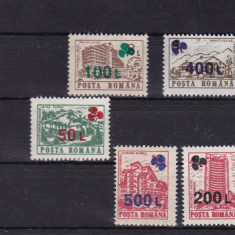 ROMANIA 1998 LP 1454 HOTELURI SI CABANE(UZUALE) 91 SUPRATIPAR TRIFOI MNH