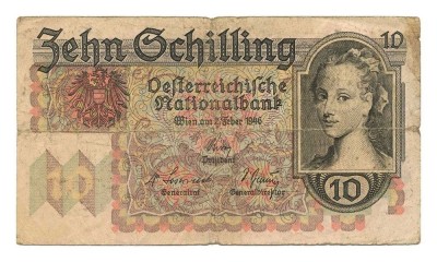 AUSTRIA 10 SCHILLING 1946 U foto