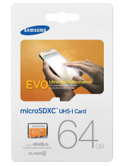 Card memorie Samsung MB-MP64D/EU, micro SDXC EVO 64GB class 10 foto