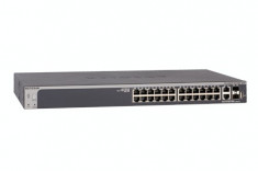 Switch Netgear S3300-28X, 24 porturi x 10/100/1000 Mbps, 2 porturi RJ 45, 2 porturi SFP, smart switch foto