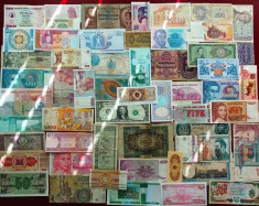 LICITATIE 80 BANCNOTE DIVERSE ROMANESTI si STRAINE * DE LA 1 EURO!!! foto