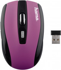 Mouse Hama AM-7800, optic, wireless, 1200 dpi, mov/ negru foto