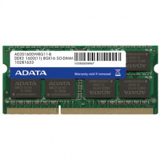 A-Data 4GB DDR3 SO-DIMM, 1600MHz, BULK foto