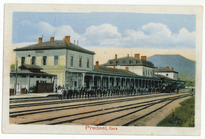1485 - PREDEAL, Brasov, Railway Station - old postcard - unused