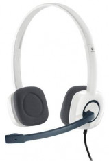 Casti Logitech H150 headset, microfon, albe foto