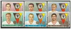Ajman 1969 - echipa de fotbal Germania, serie stampilata foto