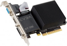 Placa video EVGA ,VGA ,GT710, 2GB ,DDR3 , DVI, HDMI ,passiv foto