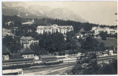 2290 - SINAIA, Prahova, Railway Station - old postcard, real FOTO - unused foto