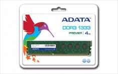 Memorie A-Data AD3U1333W4G9-R, DDR3, 4GB, 1333 MHz, CL9, retail foto