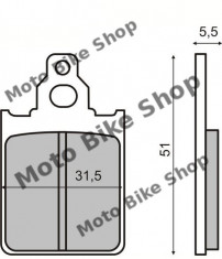MBS Placute frana Piaggio Skipper 125-150/Quartz 50, Cod Produs: 55486OL foto