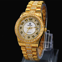 CEAS DAMA ROLEX OYSTER DATEJUST GOLD-PRET IMBATABIL-CALITATEA 1-SUPERB-REDUS !! foto