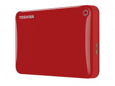 Hard disk extern Toshiba Canvio Connect II, 2 TB, 2.5 inch, USB 3.0, rosu foto