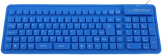 Tastatura ESPERANZA silicon EK126B USB / OTG, 108 taste, Flexibila, Albastru foto