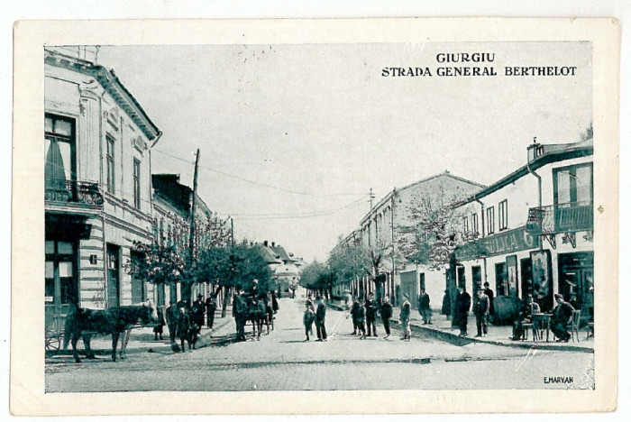 2198 - GIURGIU, Street G-ral Berthelot - old postcard - used - 1928