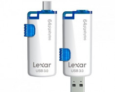 Lexar Memorie USB JumpDrive M20, 64 GB, USB 3.0/ OTG foto