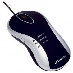 Mouse Verbatim Laser Desktop Mouse 800/1600/2000 DPI black &amp;amp; silver foto