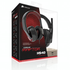 Casti Corsair Raptor HS40 Gaming, cu microfon, negru/ rosu foto