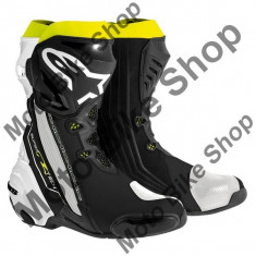 MBS Cizme Alpinestars Racing Supertech R New, negru-alb-galben fluo, 44, Cod Produs: 222001512544AU foto