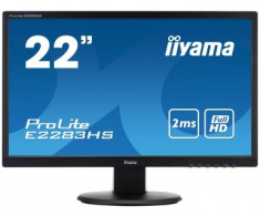 Monitor LED Iiyama E2283HS-B1, 21.5 inch, 1920 x 1080 Full HD, negru foto